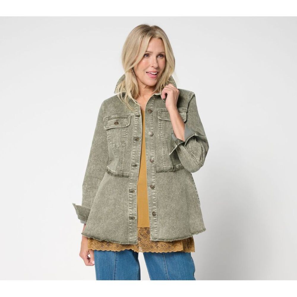 LEGO Women's Petite Jacket 2XP Desert Wash Denim Green A719241